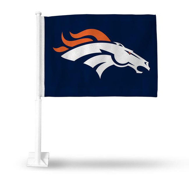 Denver Broncos NFL Auto Window Car Flag Blue