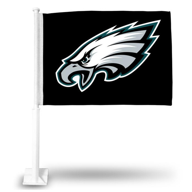 Philadelphia Eagles NFL Auto Window Car Flag Black