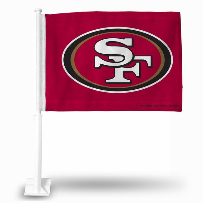 San Francisco 49ers NFL Auto Window Car Flag Red