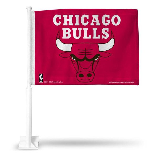 Chicago Bulls NBA Auto Window Car Flag Red