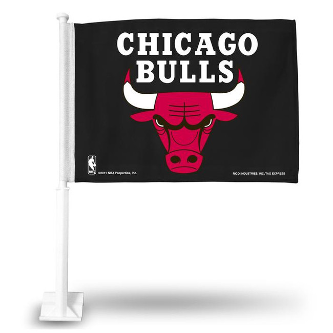 Chicago Bulls NBA Auto Window Car Flag Black