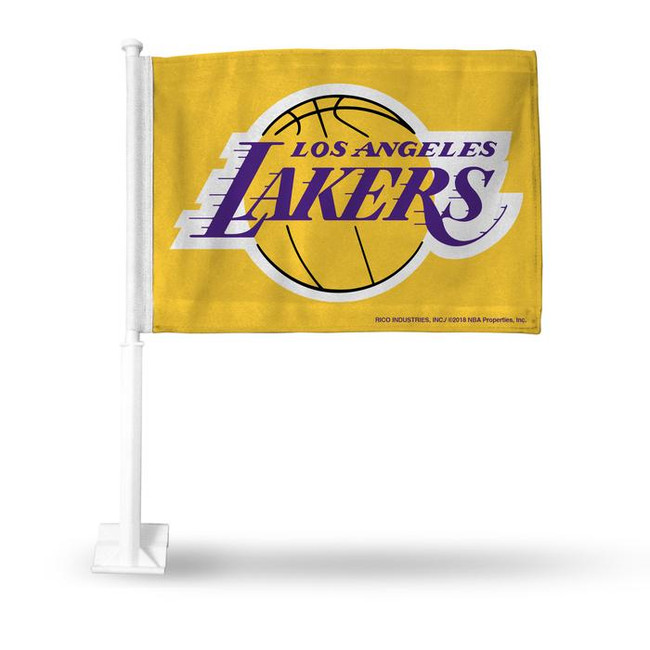 Los Angeles Lakers NBA Auto Window Car Flag Yellow