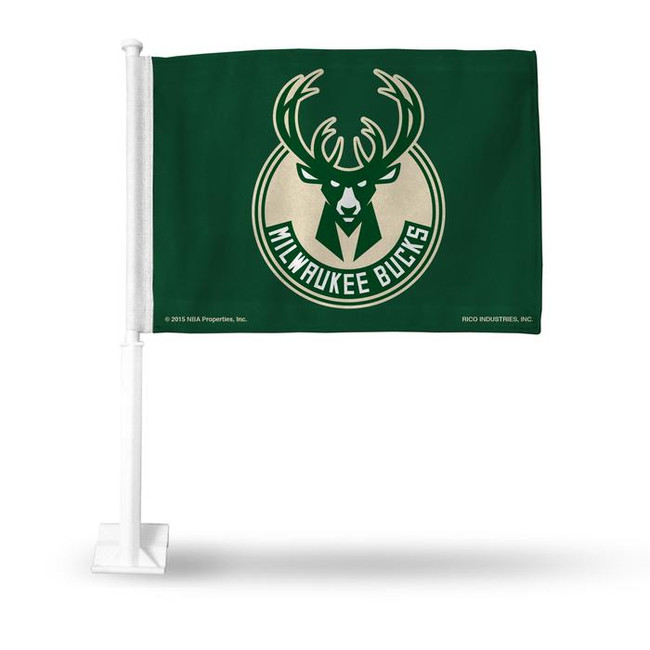 Milwaukee Bucks NBA Auto Window Car Flag