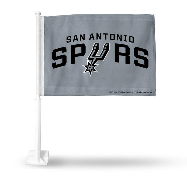 San Antonio Spurs NBA Auto Window Car Flag Gray