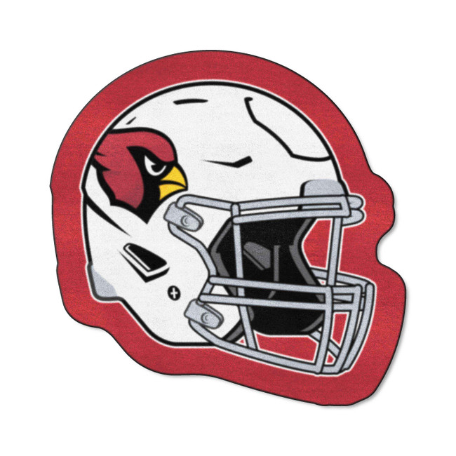 Arizona Cardinals Mascot Mat - Helmet Cardinal Head Primary Logo Red