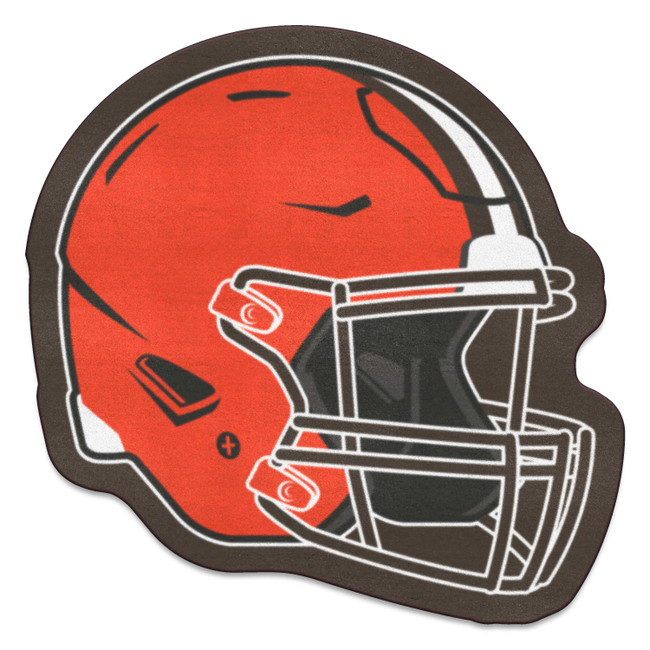Cleveland Browns Mascot Mat - Helmet Helmet Primary Logo Brown