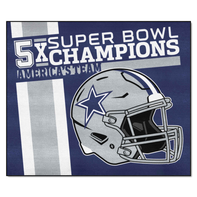 Dallas Cowboys Dynasty Tailgater Mat Cowboys Helmet Logo 5x Navy