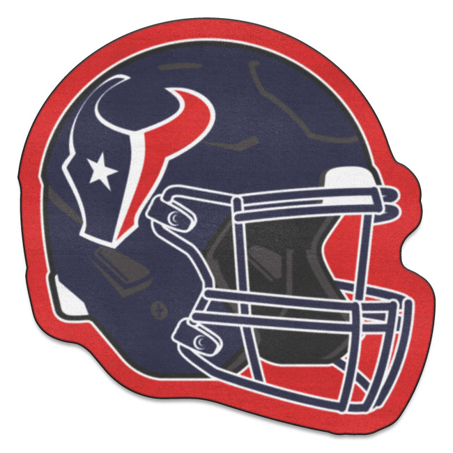 Houston Texans Mascot Mat - Helmet Texans Primary Logo Navy