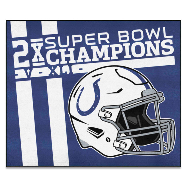 Indianapolis Colts Dynasty Tailgater Mat Colts Helmet Logo 2x Blue