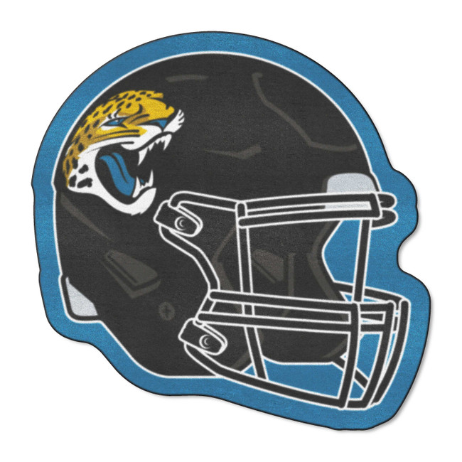 Jacksonville Jaguars Mascot Mat - Helmet Jaguar Head Primary Logo Black