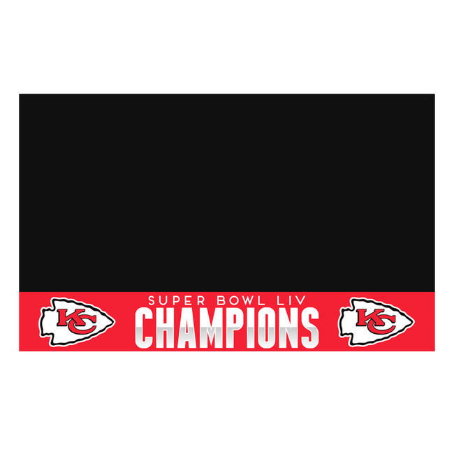 Kansas City Chiefs Vinyl Grill Mat - 26in. x 42in., 2020 Super Bowl LIV Champions Championship - 2020 Super Bowl LIV Champions