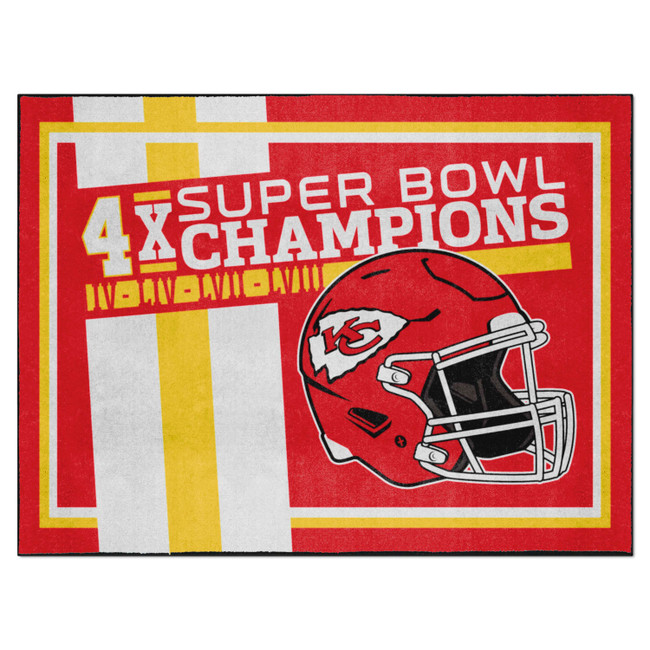 Kansas City Chiefs Dynasty 8x10 Rug Chiefs Helmet Logo 2x Red