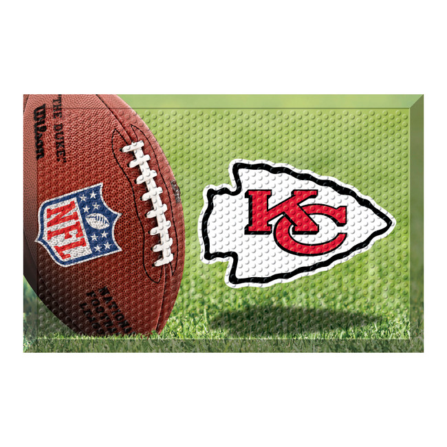 Kansas City Chiefs Scraper Mat KC Arrow Primary Logo Photo