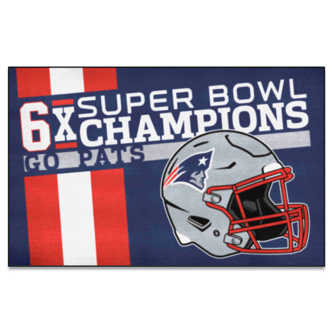 New England Patriots Dynasty Ultimat Mat Patriots Helmet Logo 6x Blue
