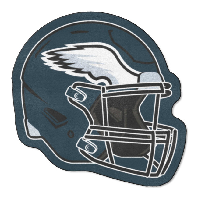Philadelphia Eagles Mascot Mat - Helmet Eagle Head Primary Logo Green