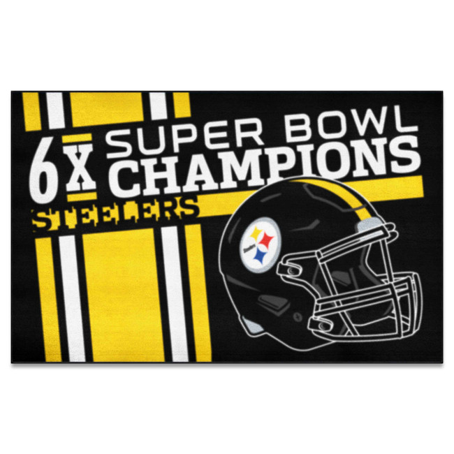 Pittsburgh Steelers Dynasty Ultimat Mat Steelers Helmet Logo 6x Yellow