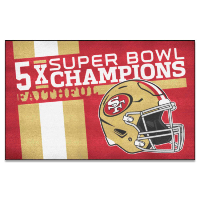 San Francisco 49ers Dynasty Ultimat Mat 49ers Helmet Logo 5x Red
