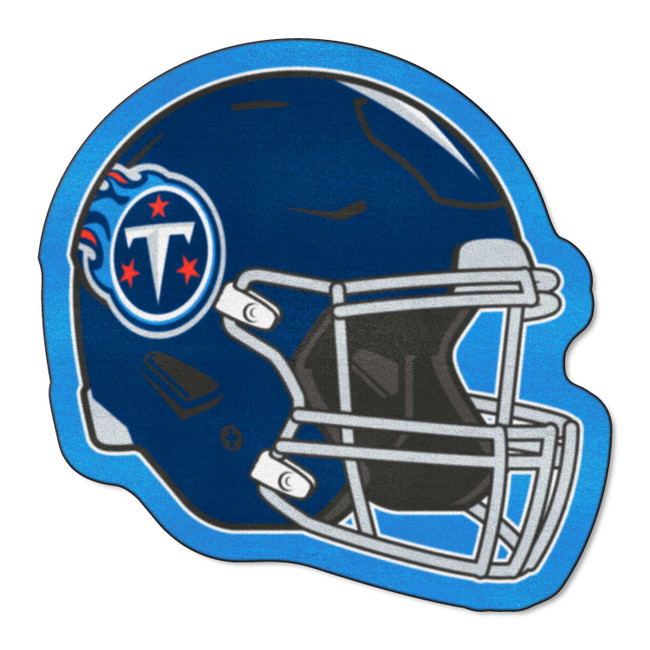 Tennessee Titans Mascot Mat - Helmet Flaming T Primary Logo Navy