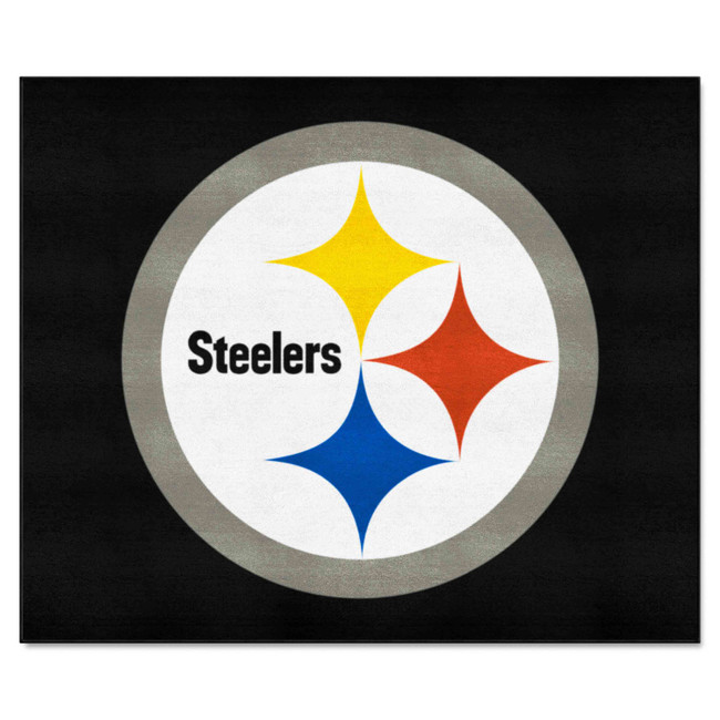Pittsburgh Steelers Tailgater Rug - 5ft. x 6ft. Circular Steelers Primary Logo