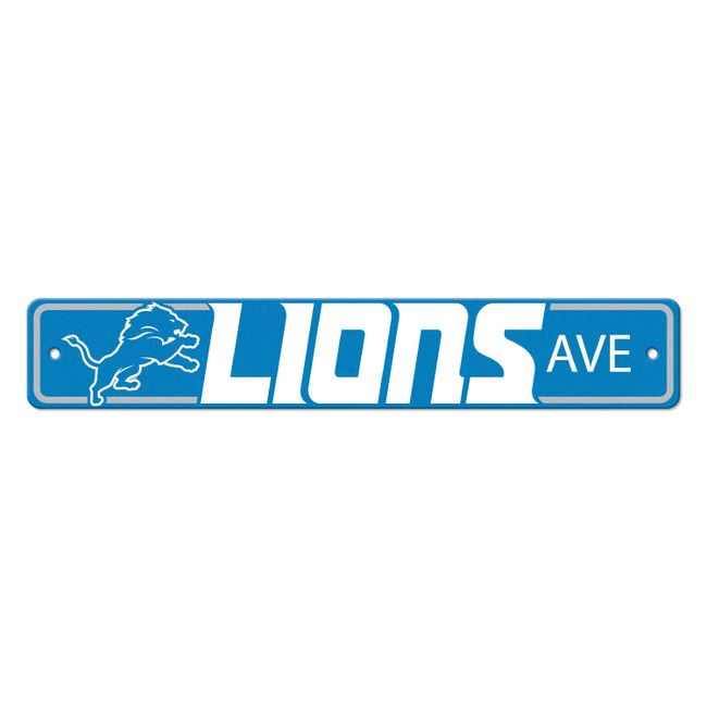 Detroit Lions Team Color Street Sign D√©cor 4in. X 24in. Lightweight