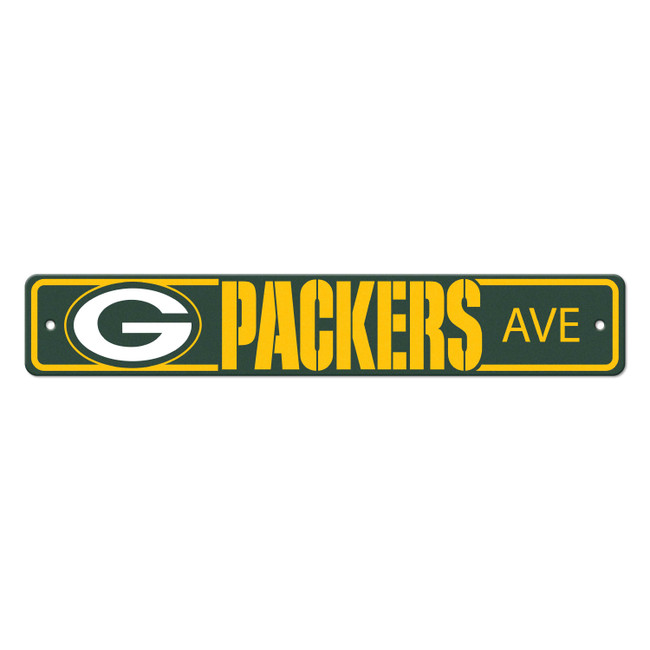 Green Bay Packers Team Color Street Sign D√©cor 4in. X 24in. Lightweight