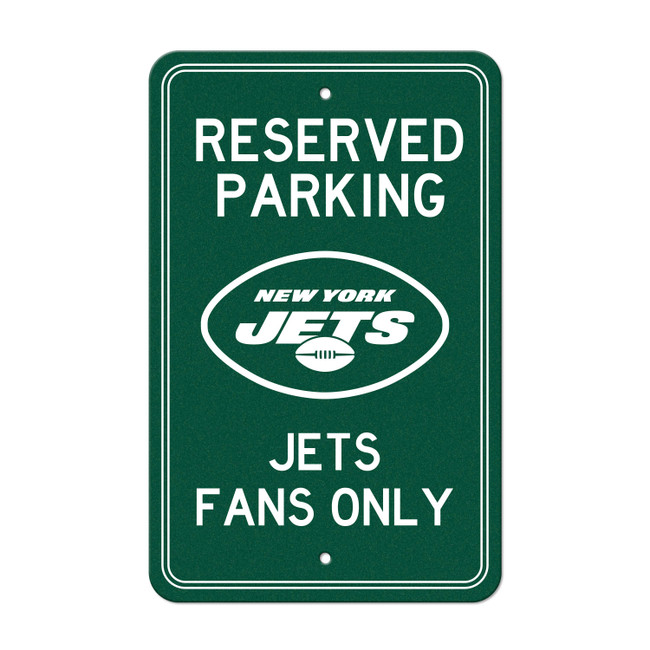New York Jets Team Color Reserved Parking Sign Decor 18in. X 11.5in. Lightweight