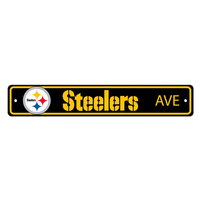 Pittsburgh Steelers Team Color Street Sign D√©cor 4in. X 24in. Lightweight