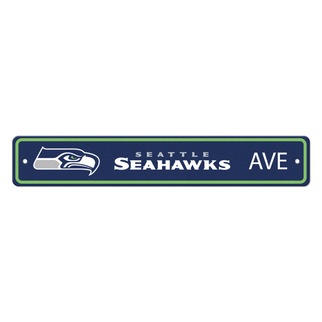 Seattle Seahawks Team Color Street Sign D√©cor 4in. X 24in. Lightweight