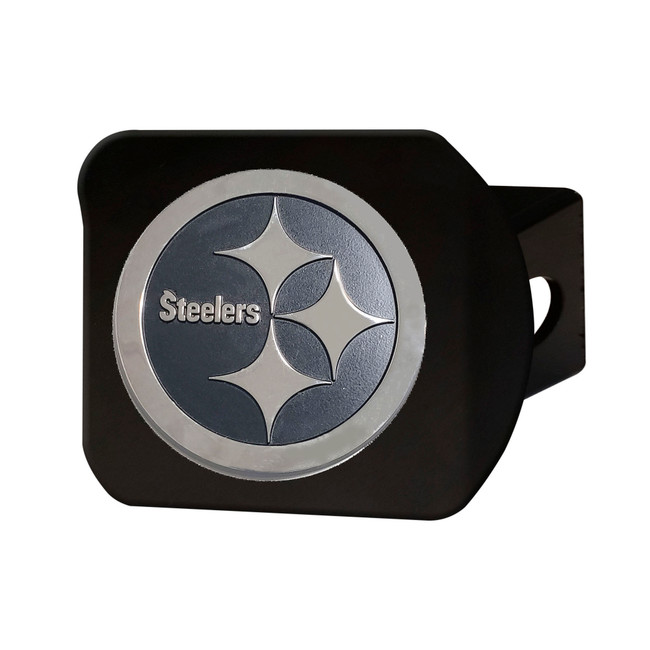 Pittsburgh Steelers Hitch Cover - Black Steelers Primary Logo Black