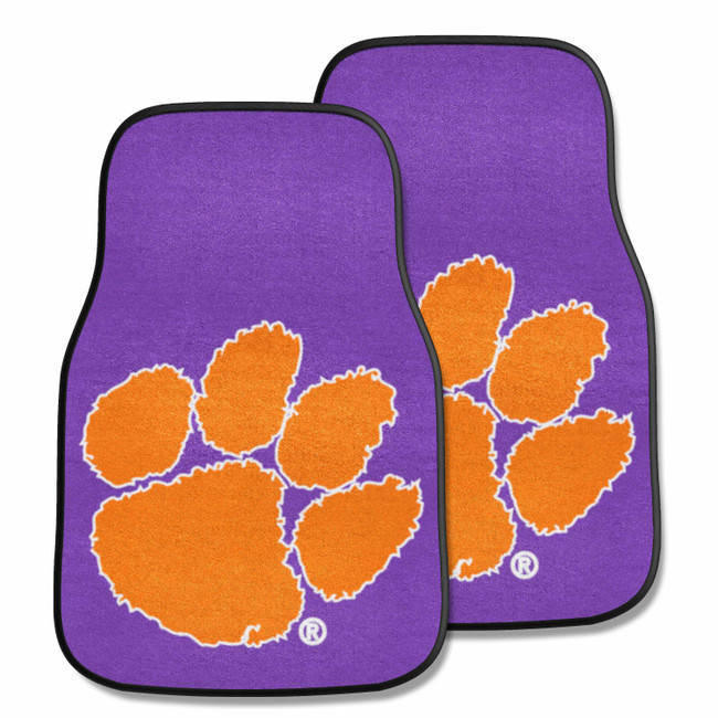 Clemson Tigers 2-pc Carpet Car Mat Set