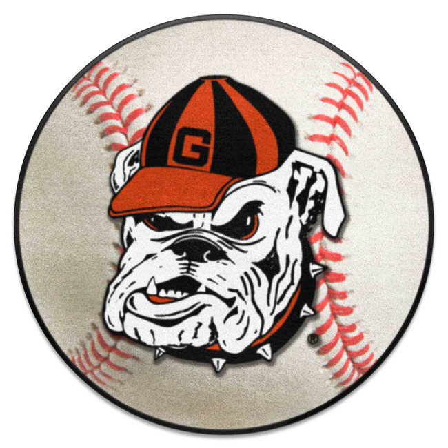 Georgia Bulldogs Baseball Rug - 27in. Diameter B