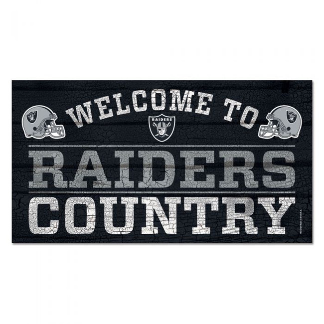 Las Vegas Raiders Welcome to  Raiders Country Wood Sign - 13"x24"
