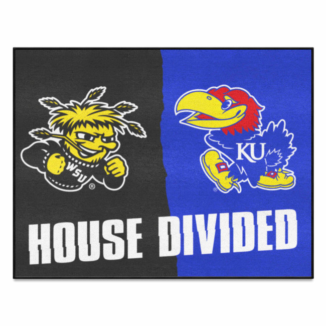 Wichita State / Kansas House Divided House Divided Rug - 34 in. x 42.5 in.