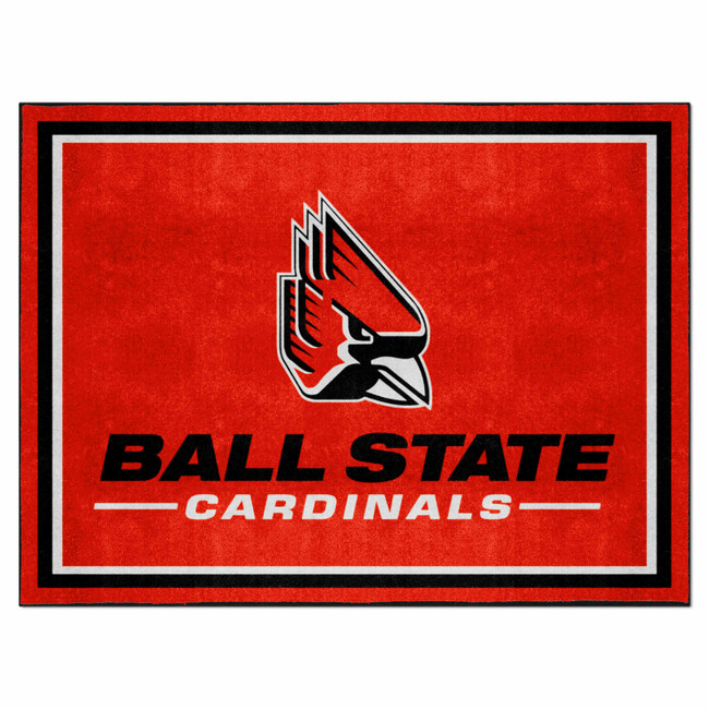 Ball State Cardinals 8ft. x 10 ft. Plush Area Rug