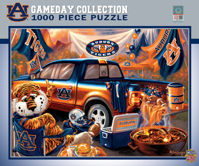 Auburn Tigers 1000 Piece Puzzle Gameday Design NCAA Jigsaw Puzzle Fan Activity