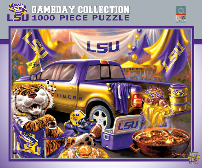 LSU Tigers 1000 Piece Puzzle Gameday Design NCAA Jigsaw Puzzle Fan Activity