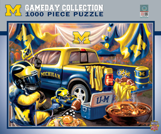 Michigan Wolverines 1000 Piece Puzzle Gameday Design NCAA Jigsaw Puzzle Fan Activity