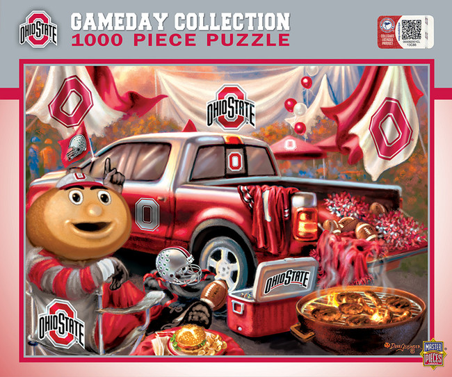 Ohio State Buckeyes 1000 Piece Puzzle Gameday Design NCAA Jigsaw Puzzle Fan Activity