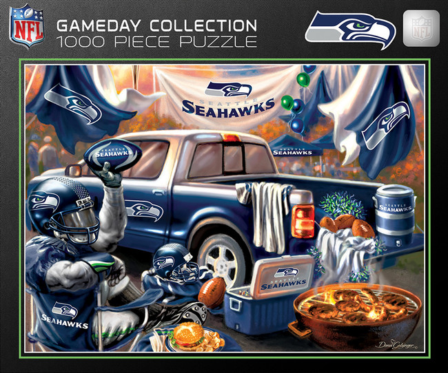 Seattle Seahawks 1000 Piece Puzzle Gameday Design NFL Jigsaw Puzzle Fan Activity