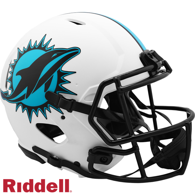 Miami Dolphins Helmet Riddell Authentic Full Size Speed Style Lunar Eclipse Alternate