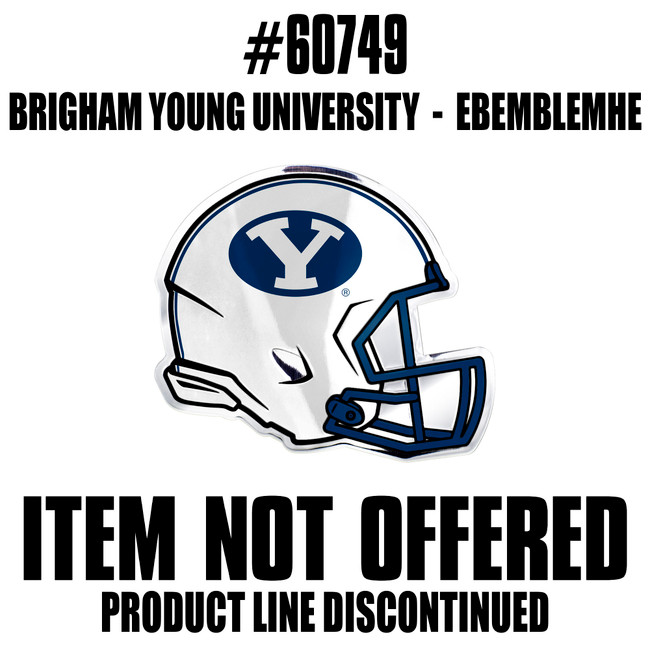 Brigham Young University - BYU Cougars Embossed Helmet Emblem "Oval Y" Logo Blue