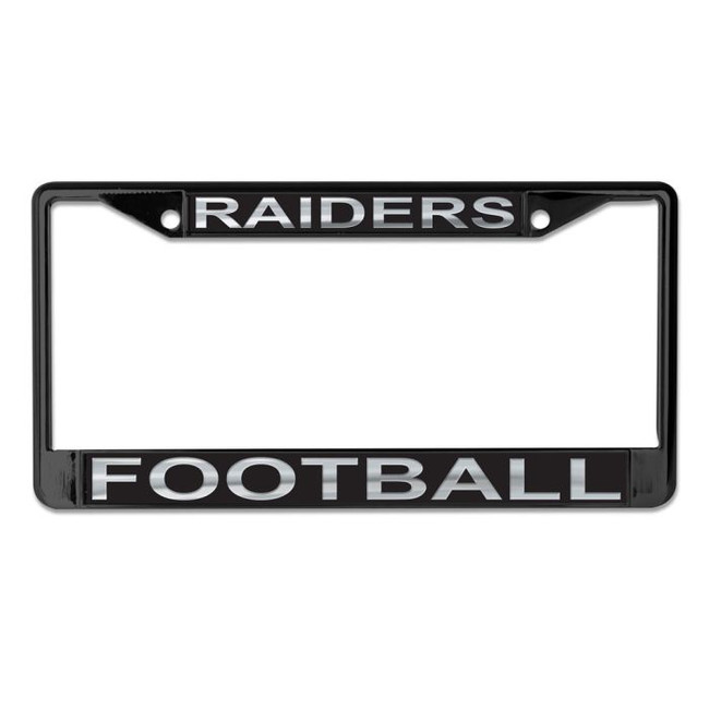 Las Vegas Raiders Laser Chrome License Plate Frame Black