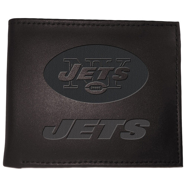 New York Jets Leather Blackout Bi-fold Wallet