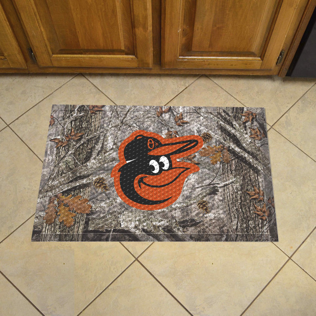Baltimore Orioles Camo Scraper Mat "Orioles" Wordmark