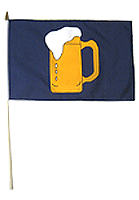 Beer Mug Blue 12x18in Stick Flag