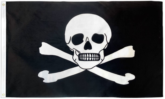 Jolly Roger Poison Flag 3'x5' Poly Outdoor Flag Nautical Decor