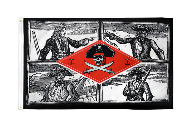 Pirate Captains Flag 3x5ft Poly