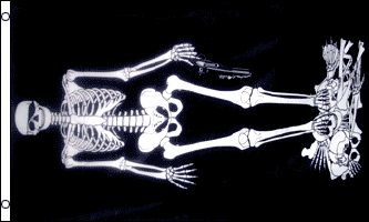 Skeleton Flag 3x5ft Poly