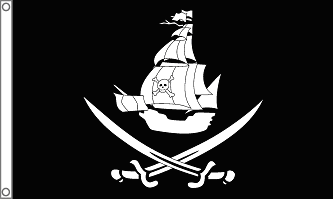 Pirate Ship Flag 3x5ft Poly