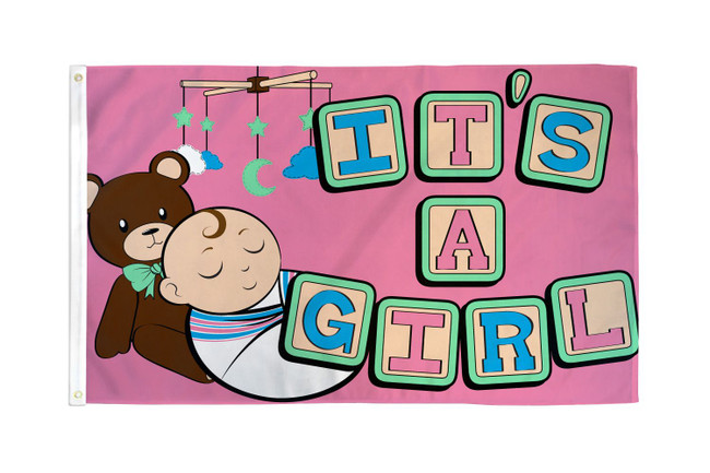 It's a Girl Flag 3x5ft Poly